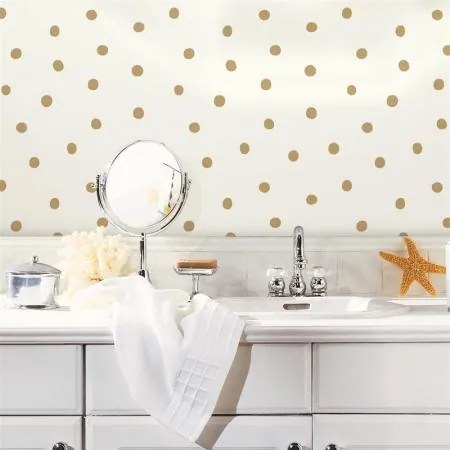 Αυτοκόλλητη Ταπετσαρία Gold Dots Peel KAL.RMK9012