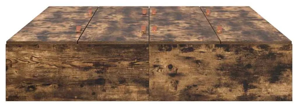 vidaXL Σκελετός Κρεβατιού Καπνιστή δρυς 200 x 160 x 31.5 εκ.