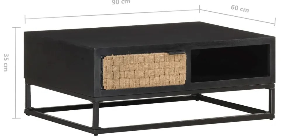 vidaXL Τραπεζάκι Σαλονιού 90 x 60 x 35 εκ. από Μασίφ Ξύλο Μάνγκο