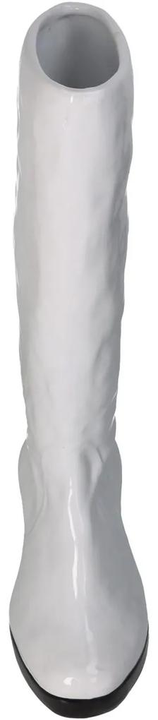Βάζο Μπότα Λευκό Κεραμικό 22.5x10.2x45cm