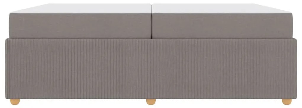 vidaXL Σκελετός κρεβατιού με στρώμα Taupe 200 x 200 cm ύφασμα