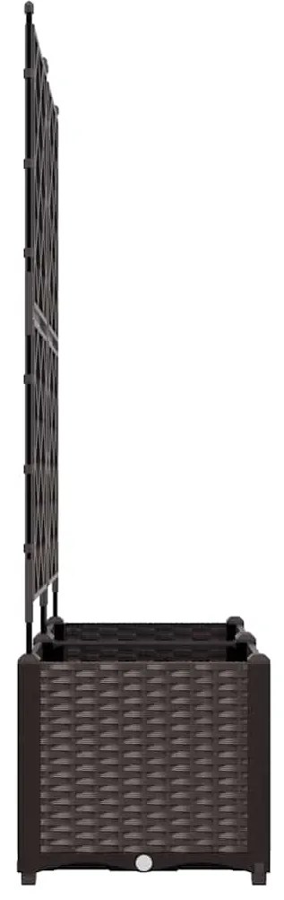 vidaXL Κηποτινάκι με Τρέλα 2 pcs Καφέ 80 x 40 x 143 εκ. PP