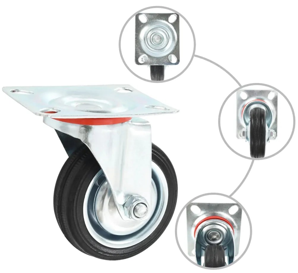 vidaXL Ρόδες Περιστρεφόμενες 8 τεμ. 75 χιλ.