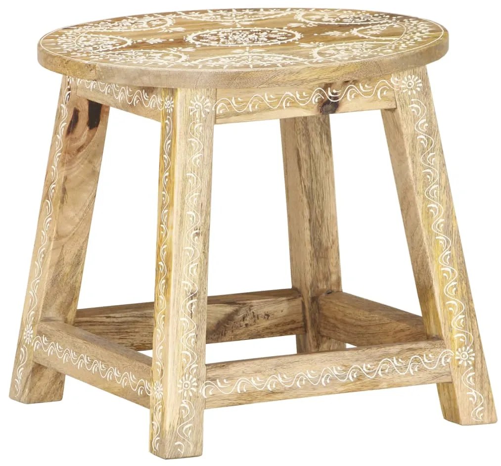 vidaXL Σκαμπό Ζωγραφισμένο στο Χέρι 38 x 38 x 35 εκ. Μασίφ Ξύλο Μάνγκο