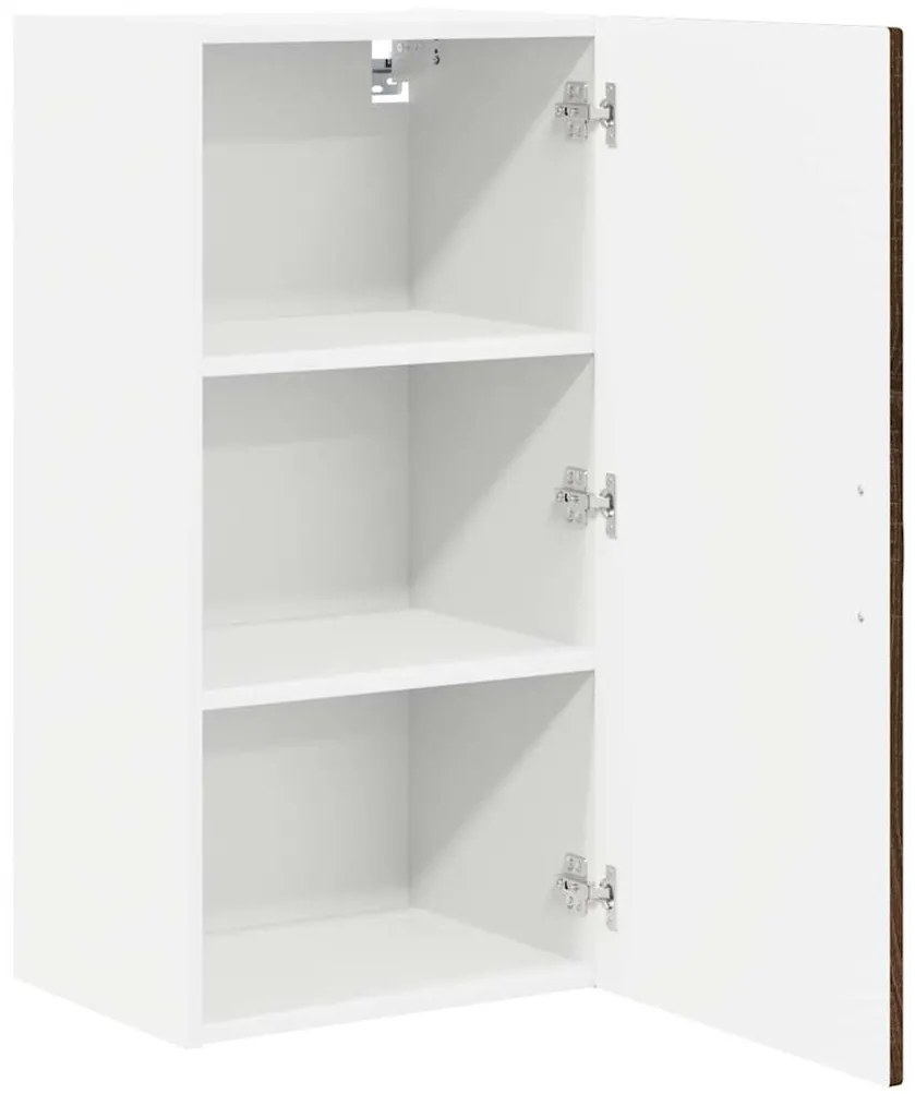 vidaXL Κρεμαστό ντουλάπι κουζίνας με ράφι Καφέ δρυς 40 x 31 x 80 εκ.