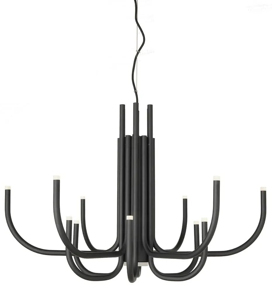 Φωτιστικό Οροφής Led SO.NOUVEAU/NERO 35W 2350Lm Φ78x52/190cm Black Ondaluce Μέταλλο