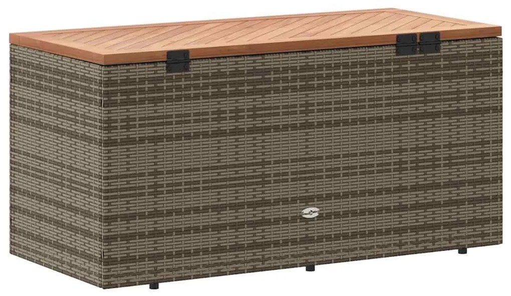 vidaXL Κουτί Αποθ. Κήπου Γκρι 110x50x54 εκ. Συνθ. Ρατάν/Μασίφ Ακακία