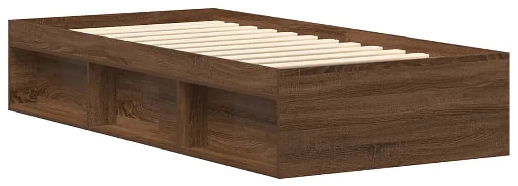 vidaXL Πλαίσιο Κρεβατιού Καφέ Δρυς 90x200 εκ.