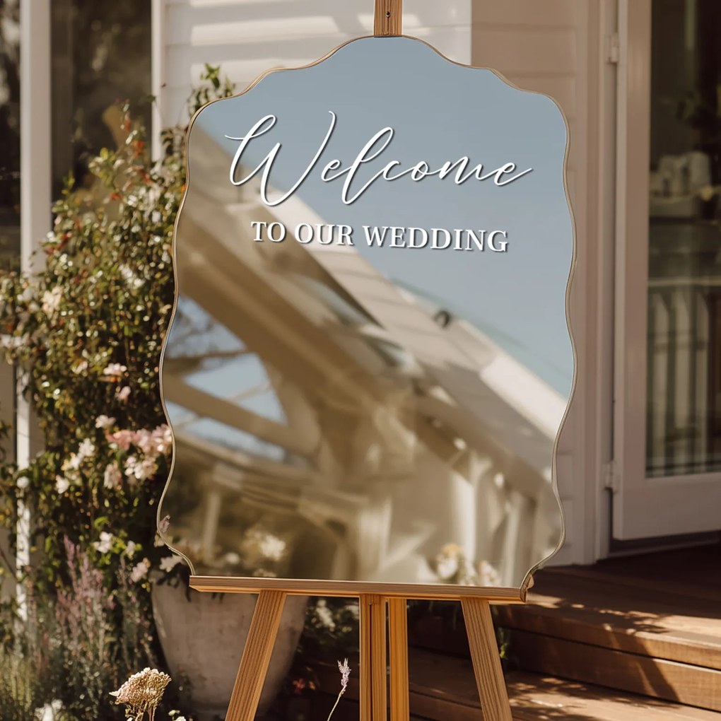 Αυτοκόλλητο για καθρέφτη S13 – Welcome to our wedding