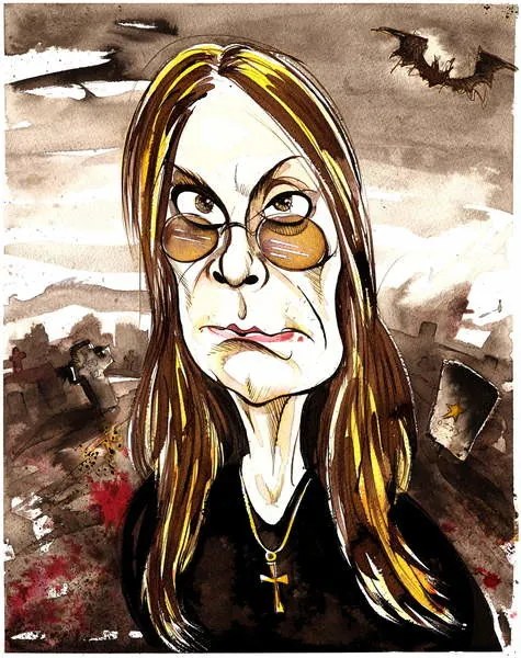 Αναπαραγωγή Ozzy Osbourne - colour caricature, Osborne, Neale