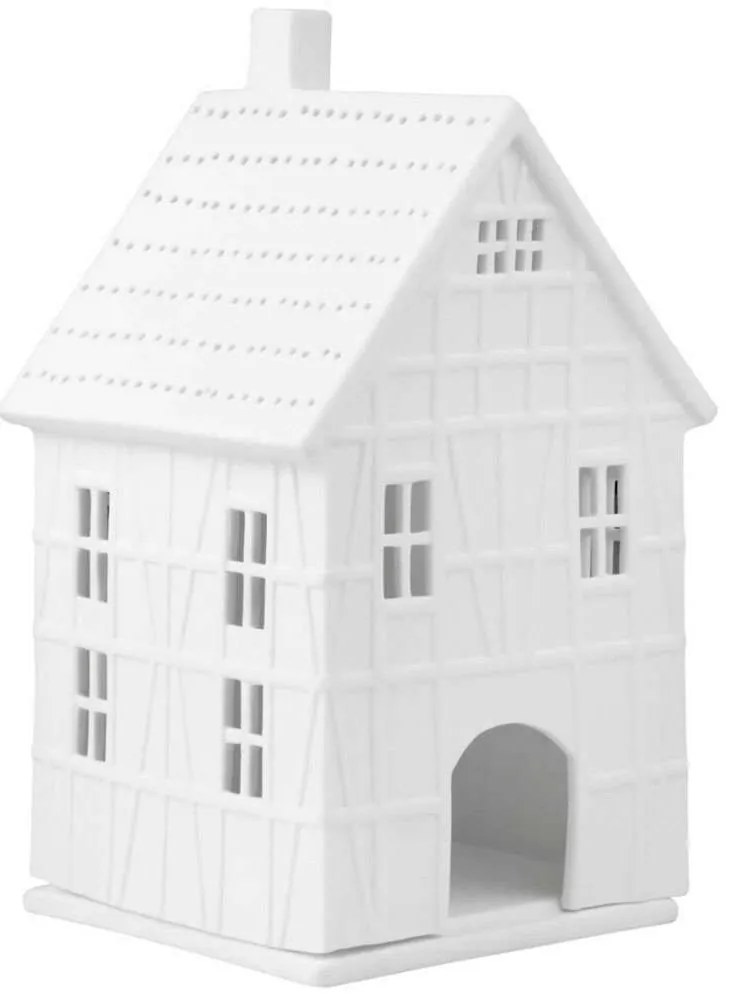 Κηροπήγιο Για Ρεσώ Half-Timbered RD0015116 9,5x10x19cm White Raeder Πορσελάνη