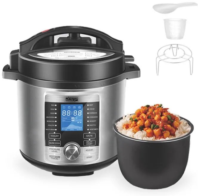 Αυτόνομη ηλεκτρική χύτρα ταχύτητας με ψηφιακή οθόνη LCD - KB5008 - DSP - 562373