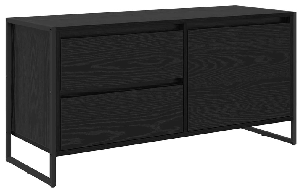 vidaXL Ντουλάπι TV Μαύρη Οξυά 100 x 36 x 49.5 εκ Επεξεργασμένο ξύλο