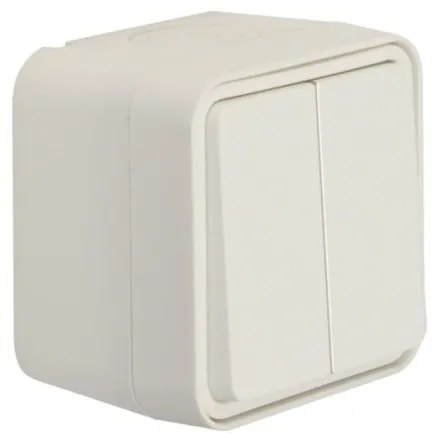 Διακόπτης K/R Επίτοιχος Λευκό ΙΡ55 Cubyko WNC042B Hager-WNC042B-Λευκό WNC042B