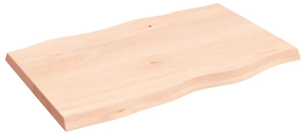 vidaXL Επιφάνεια Τραπεζιού 80x50x(2-4) εκ. Ακατέργαστο Μασίφ Ξύλο
