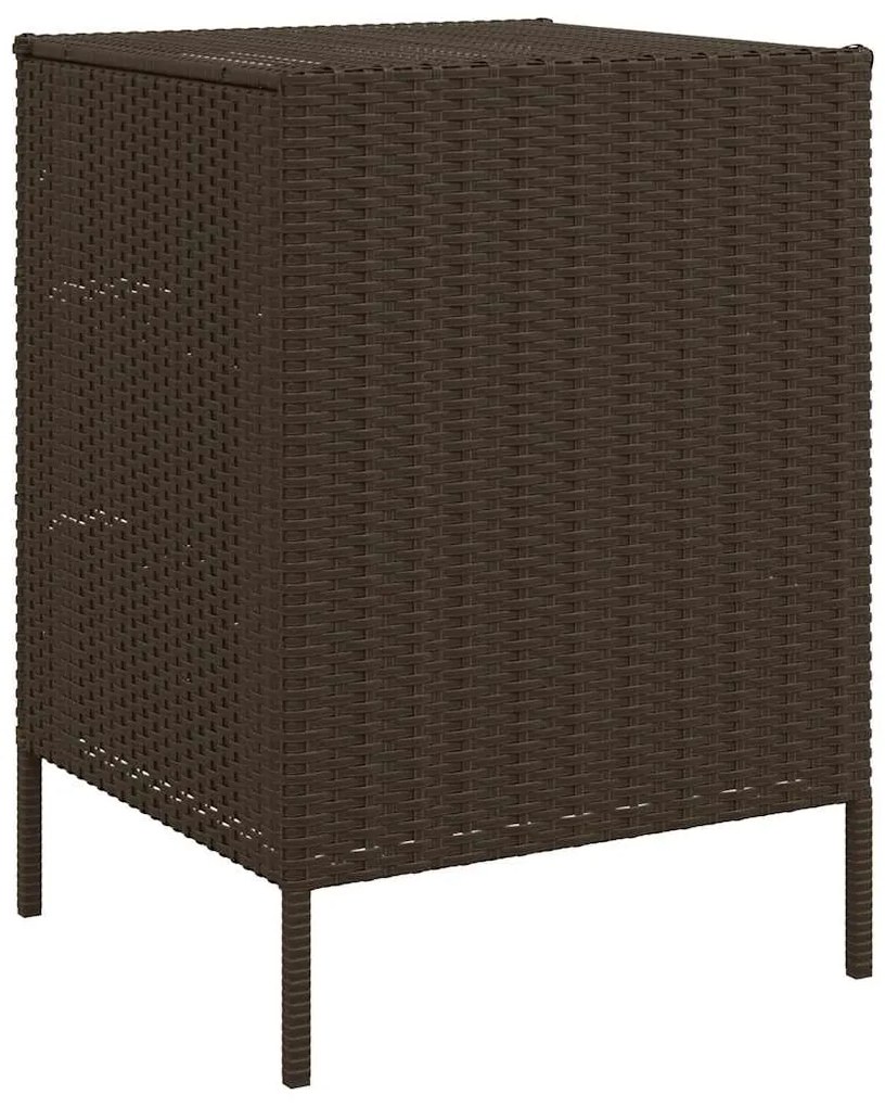 vidaXL Ντουλάπι Αποθήκευσης Κήπου Καφέ 55x59x80 εκ. Συνθετικό Ρατάν