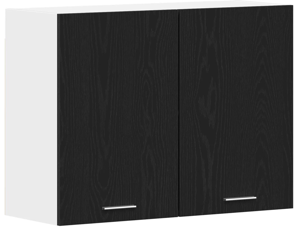 vidaXL Κρεμαστό Ντουλάπι  Μαύρη Βελανιδιά - 80x31x60 εκ. - Φτιαγμένο από Επεξεργασμένο Ξύλο