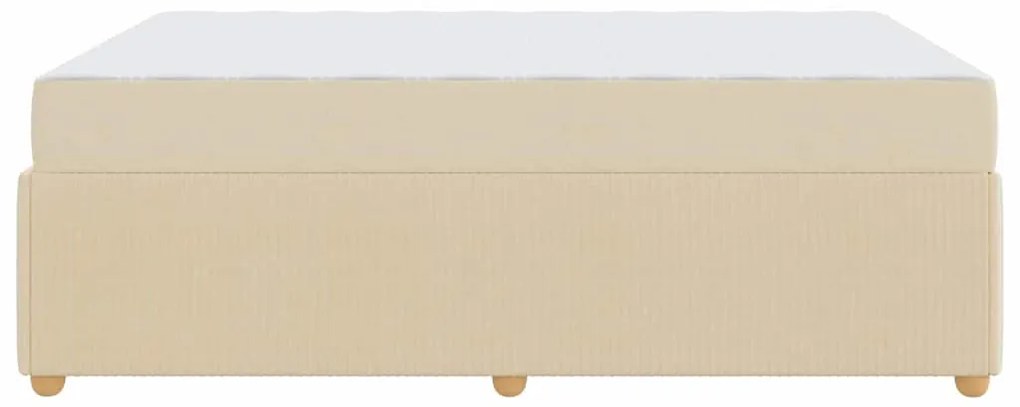 vidaXL Σκελετός Κρεβατιού Άλλο Κρεμ 160 x 200 cm ύφασμα