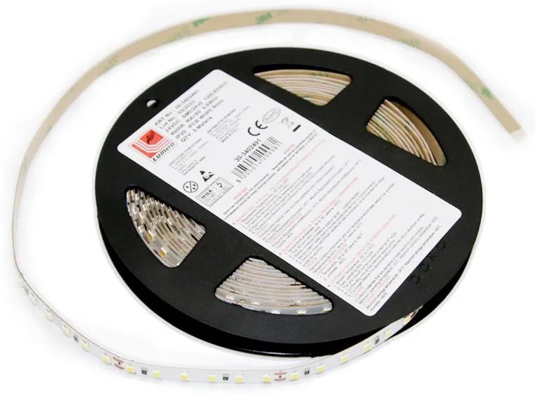 Adeleq Ταινία LED Λευκή Αυτοκόλλητη 5m 24VDC 2835 9.6W Και 120LED Ανά Μέτρο IP20 Λευκό 4000K 30-3402491