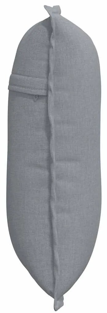 vidaXL Μαξιλάρι Πλάτης Ανοιχτό γκρι 50 x 19 x 45 εκ ύφασμα