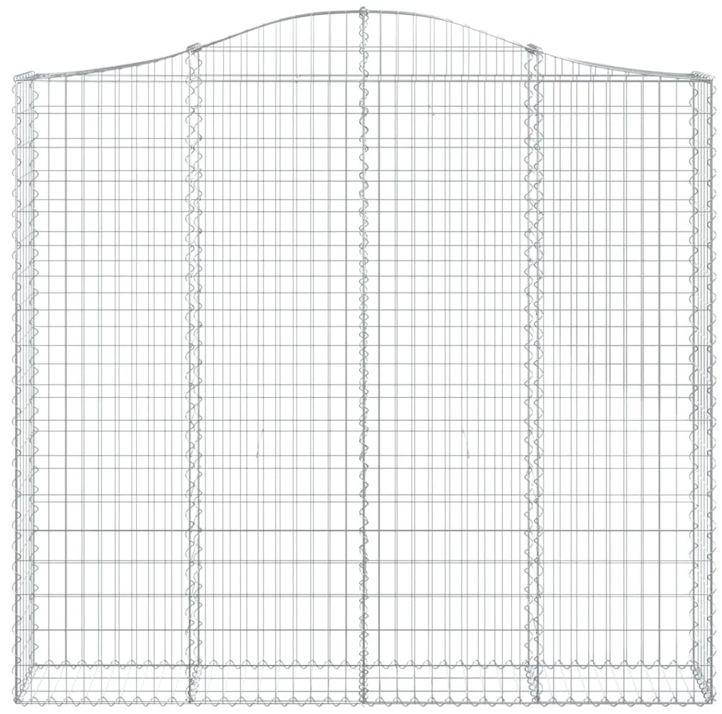 vidaXL Συρματοκιβώτια Τοξωτά 14 τεμ. 200x30x180/200 εκ. Γαλβαν. Ατσάλι