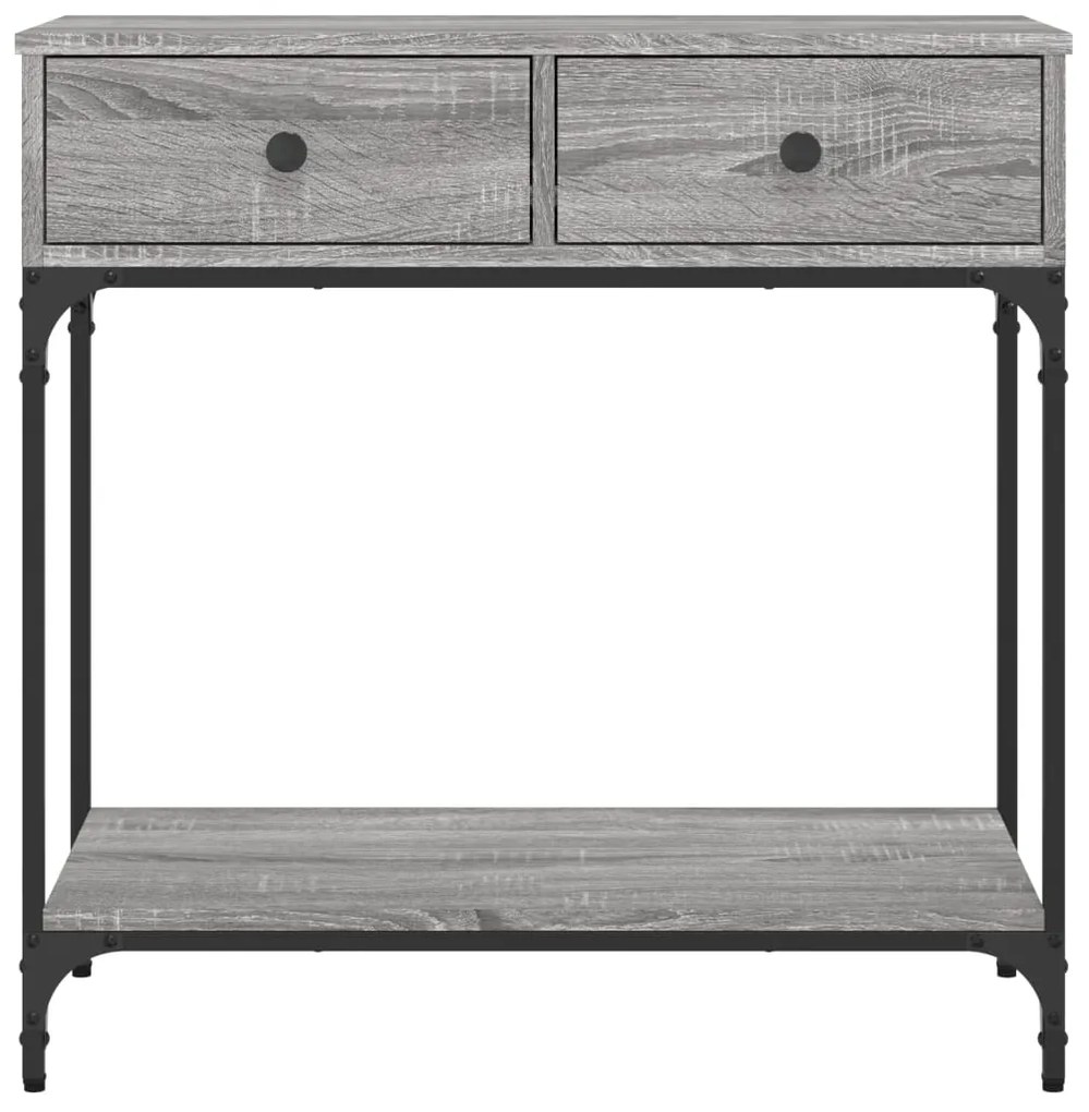 vidaXL Τραπέζι Κονσόλα Γκρι Sonoma 75x34,5x75 εκ. Επεξεργασμένο Ξύλο