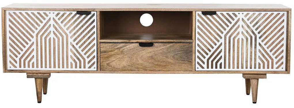 Τηλεόραση Home ESPRIT Λευκό Ξύλο από Μάνγκο 160 x 41 x 55 cm