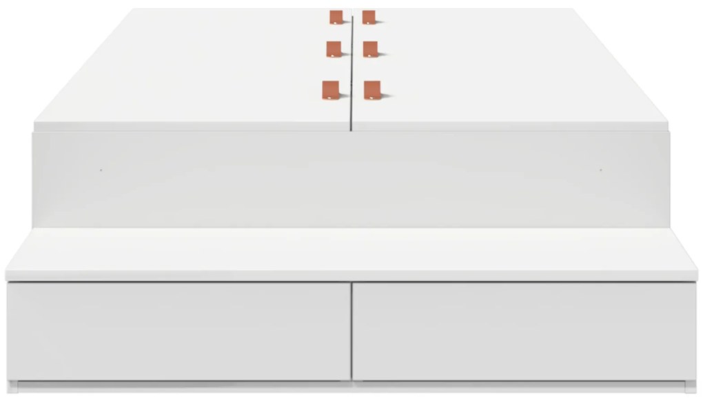 vidaXL Κρεβάτι αποθήκευσης  Άσπρο 100x200 εκ