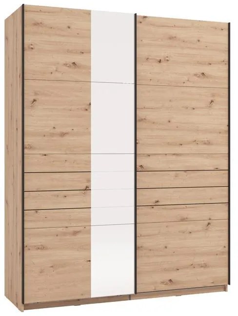 Ντουλάπα Συρόμενη VEYMONT 150 OG με Καθρέπτη Artisan oak 146x61x218εκ. 146x61x218 εκ.