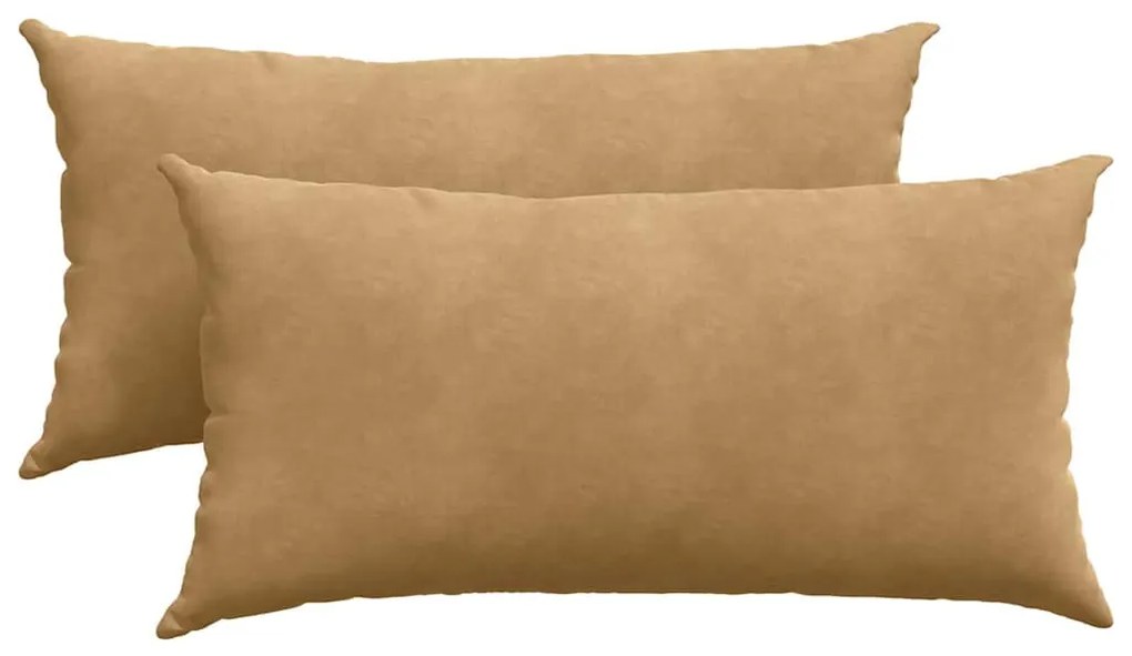 vidaXL Μαξιλάρι Καναπέ 2 pcs Καφέ 80 x 40 cm Υφασμάτινο Κορντουρά