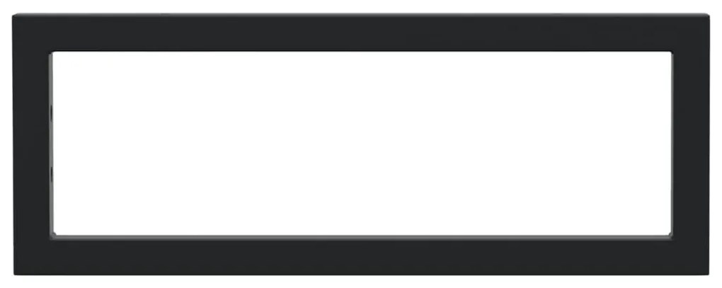 vidaXL Βραχίονες Ραφιών για Νιπτήρα Ορθ. 2 Τεμ. Μαύρο Χάλυβας