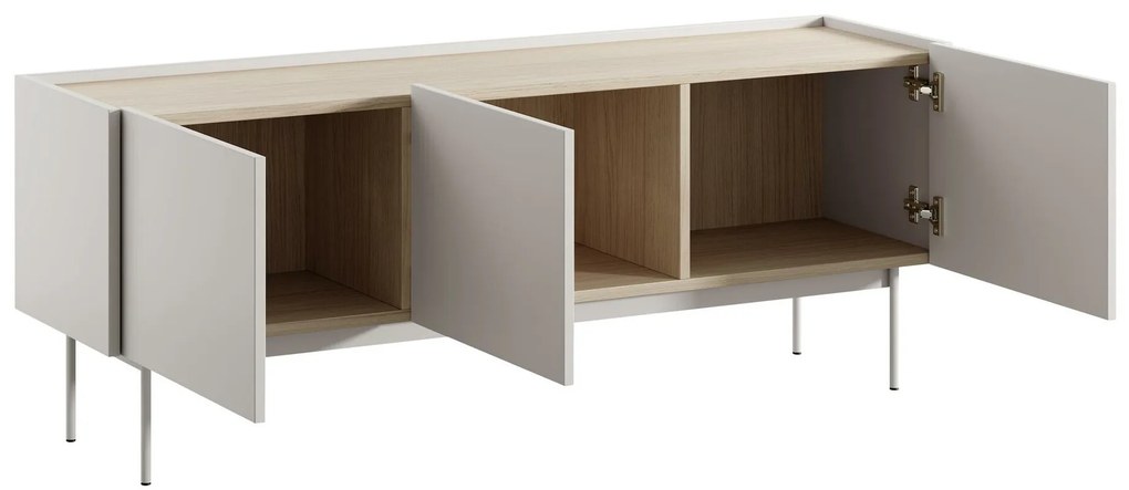 Τραπέζι Tv Lima R102, Δρυς, Κασμίρι, 144x55x37cm, 28 kg | Epipla1.gr