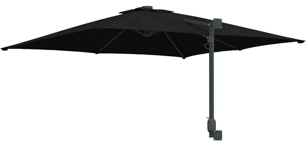 vidaXL Ομπρέλα Κήπου Μαύρο 248.5 x 247.5 x 160 εκ.