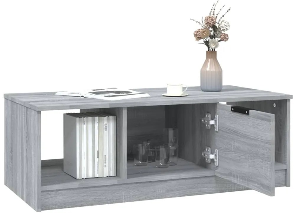 vidaXL Τραπεζάκι Σαλονιού Γκρι Sonoma 102x50x36 εκ. Επεξεργασμένο Ξύλο