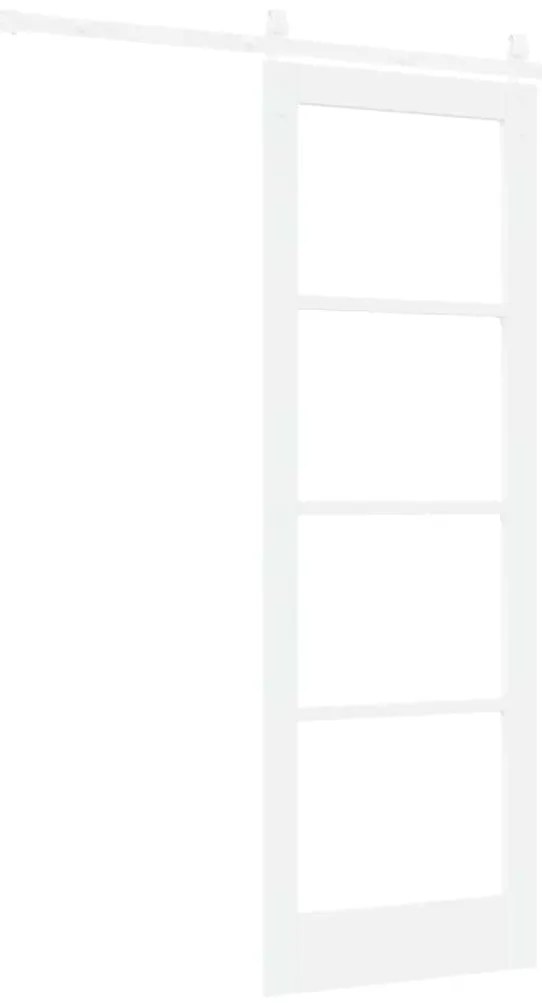vidaXL Συρόμενη Πόρτα Λευκό 73.5 x 211 εκ Μασίφ ξύλο πεύκου