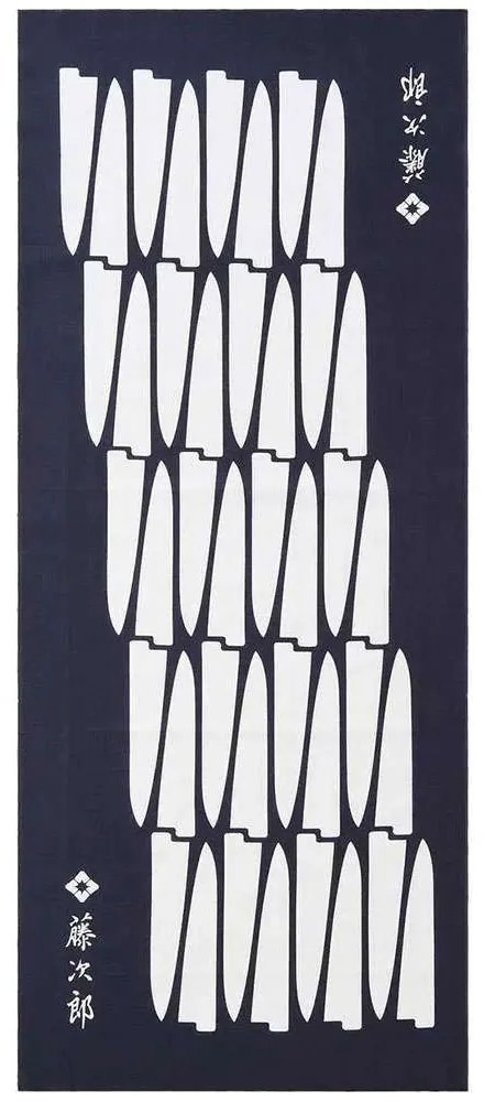 Πετσέτα Κουζίνας Tenugui F-376 Blue-White Tojiro 86x35cm 100% Cotton