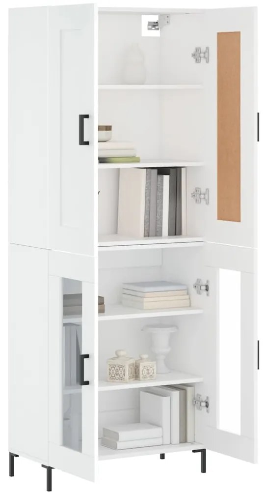vidaXL Ντουλάπι Λευκό 69,5x34x180 εκ. από Επεξεργασμένο Ξύλο