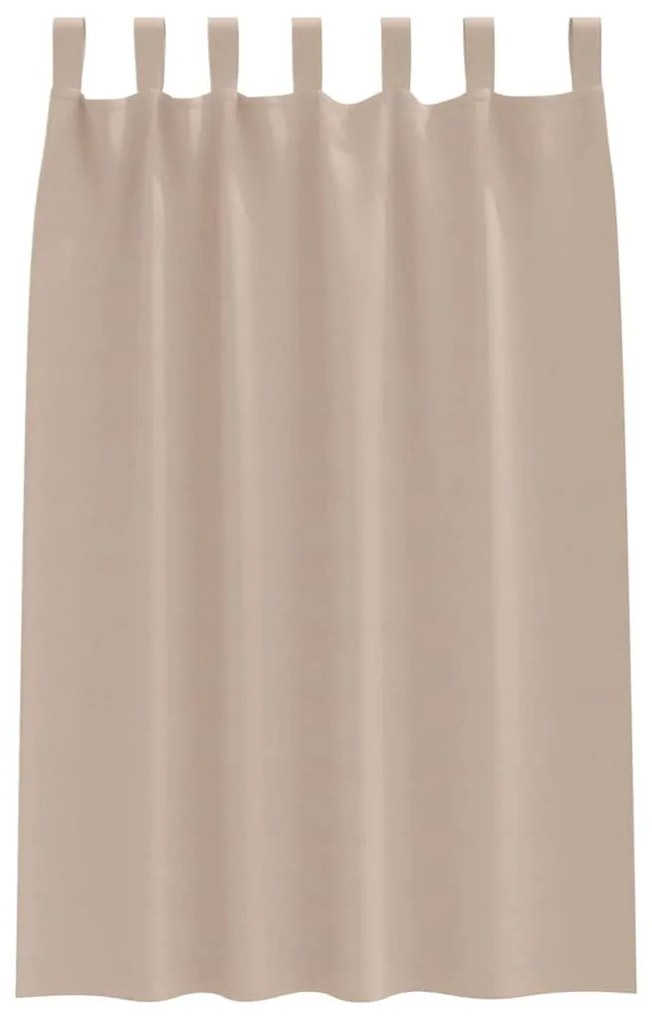 vidaXL Κουρτίνες με κουρτίνες 2 pcs Taupe Πολυεστέρας