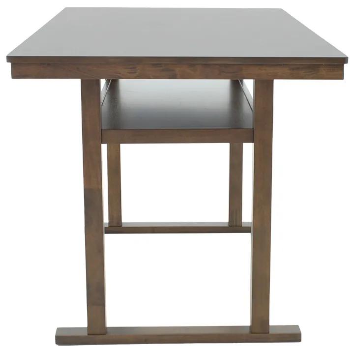 Τραπέζι μπαρ Tenor pakoworld φυσικό ξύλο rubberwood-ΜDF καρυδί 150x90x91.5εκ