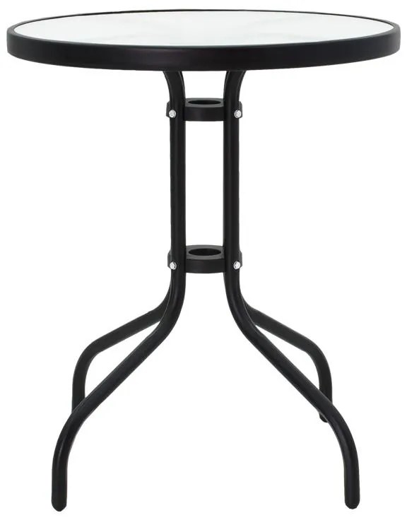 Σετ Κήπου Τραπεζαρία Watson-Pomedon 3 τεμ Μαύρο Μέταλλο 60x60x70 εκ.