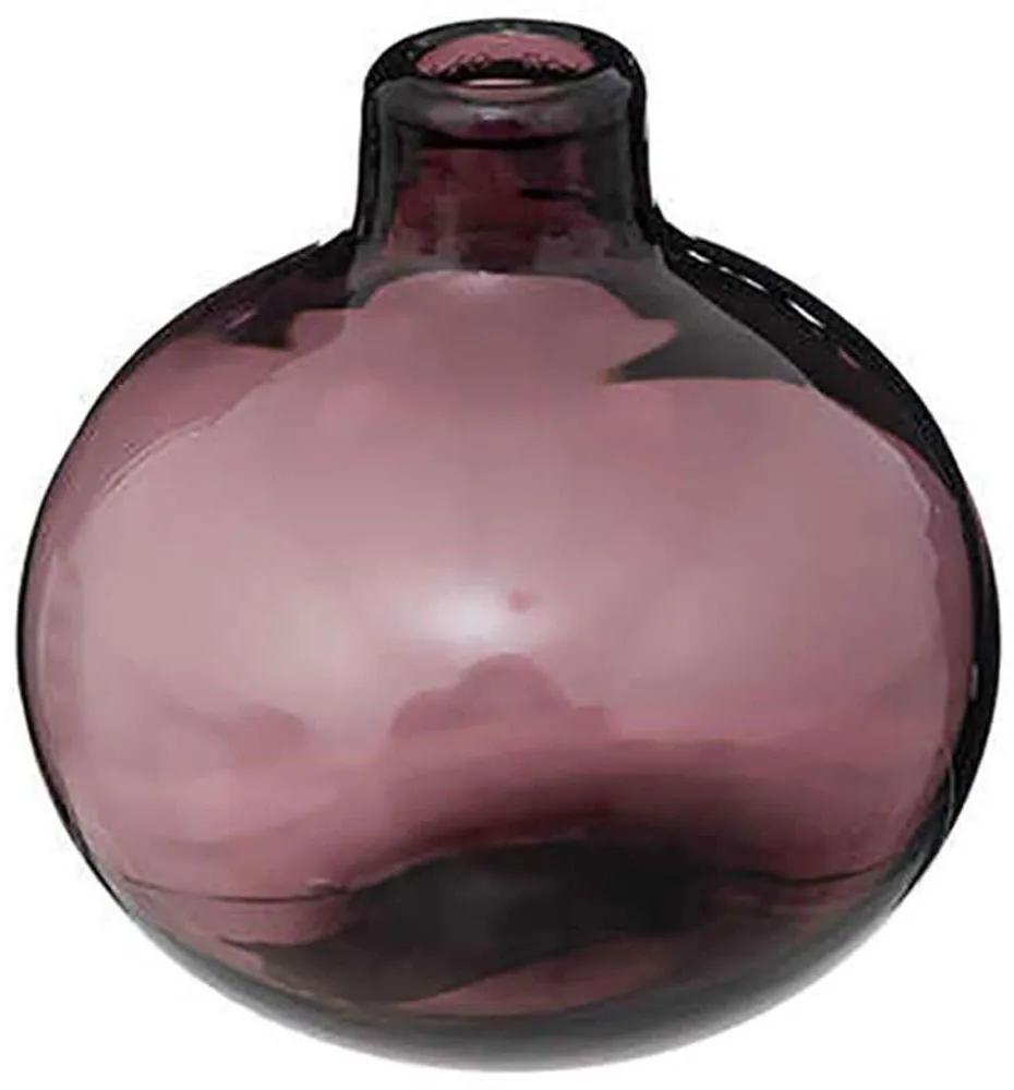 Βάζο Μπουλ 07.189165B Φ12x11cm Purple Γυαλί