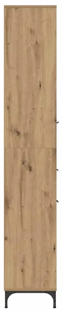 vidaXL Ψηλό ντουλάπι μπάνιου με πόρτα artisan δρυς 31.5 x 33 x 190 εκ.