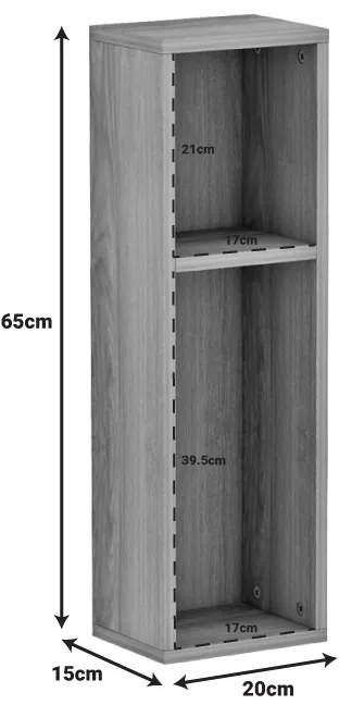 Επιδαπέδια ραφιέρα Racks pakoworld σε sonoma απόχρωση 20x15x65εκ (1 τεμάχια)
