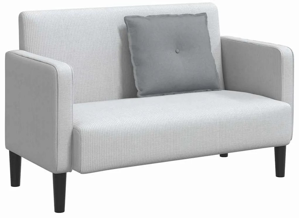 vidaXL Μαξιλάρι Πλάτης Ανοιχτό γκρι 60 x 19 x 50 εκ ύφασμα