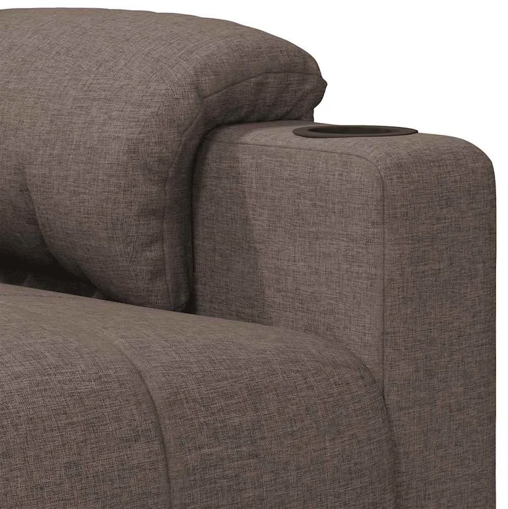 vidaXL Πολυθρόνα Μασάζ Taupe Υφασμάτινη