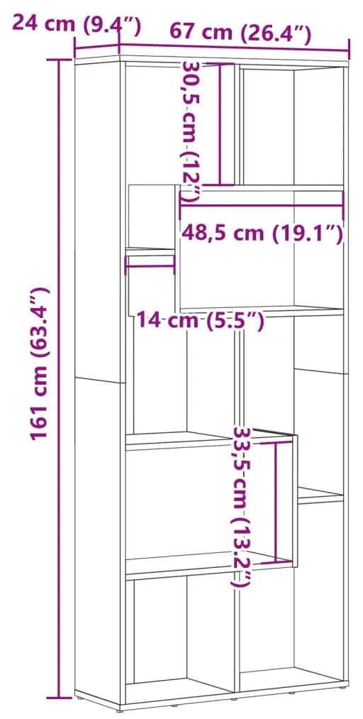 ΒΙΒΛΙΟΘΗΚΗ ΌΨΗ ΠΑΛΑΙΟΥ ΞΥΛΟΥ 67X24X161 ΕΚ. ΕΠΕΞΕΡΓΑΣΜΕΝΟ ΞΥΛΟ 856014