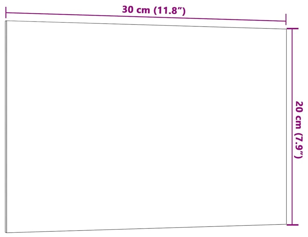 vidaXL Πίνακας Επιτοίχιος Μαγνητικός Μαύρος 30 x 20 εκ. Ψημένο Γυαλί