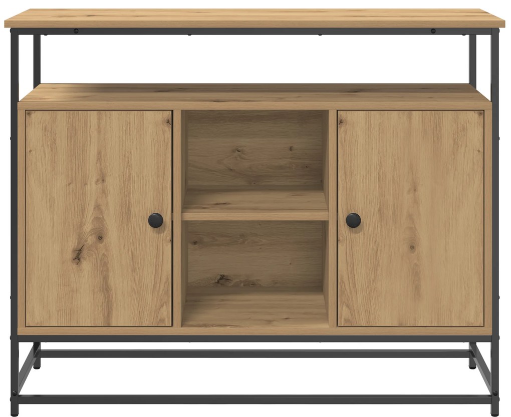 vidaXL Κονσόλα Artisan Oak 100x35x80 cm Κατασκευασμένο ξύλο και Ατσάλι