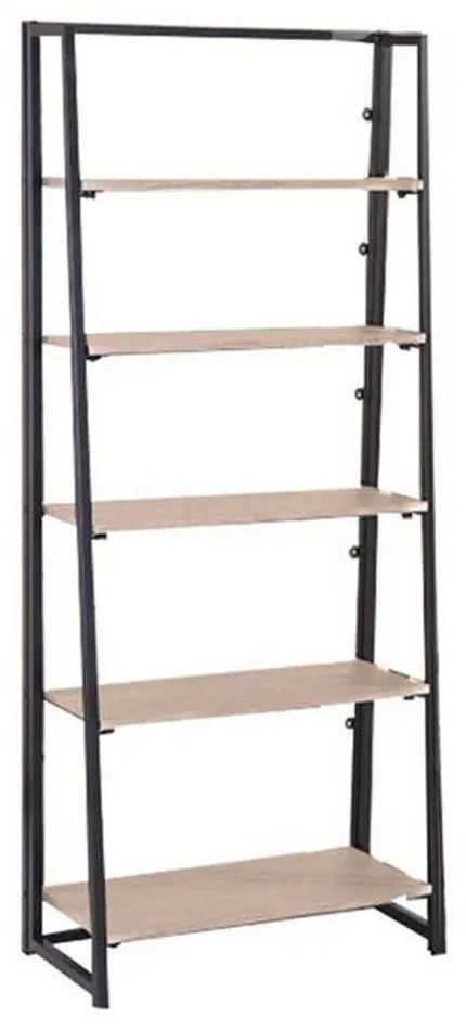 Ραφιέρα ΕΟ427 64x32x153cm Black-Sonoma Mdf,Μέταλλο