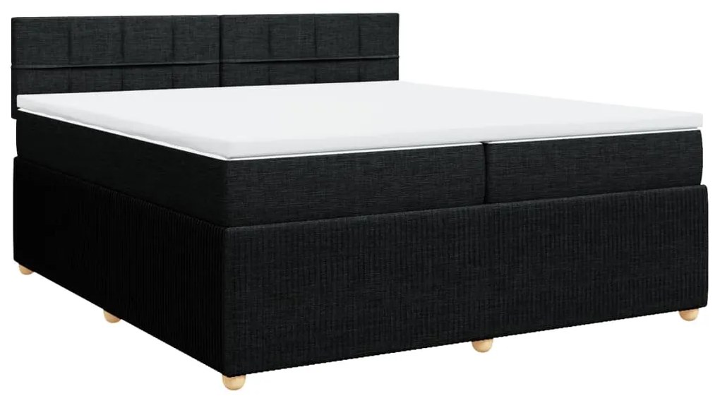 ΚΡΕΒΑΤΙ BOXSPRING ΜΕ ΣΤΡΩΜΑ ΜΑΥΡΟ 200X200 ΕΚ. ΥΦΑΣΜΑΤΙΝΟ 3287565